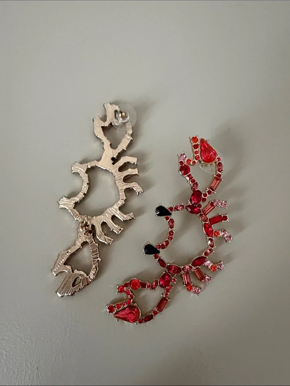 BaubleBar Multitone Red and Pink Crystal Drop Earrings